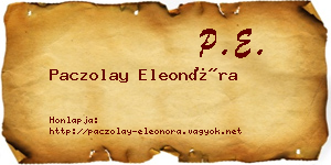 Paczolay Eleonóra névjegykártya